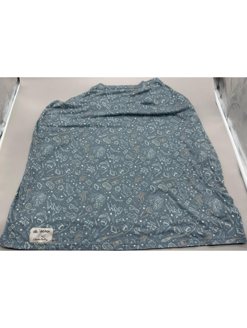 Copper Pearl Harry Potter Icons Nursing Cover Blue Polyester Rayon Spandex